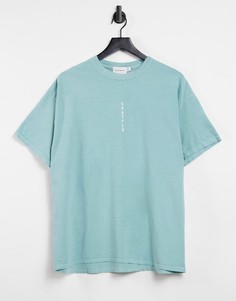 Голубая футболка с принтом "Seattle" Topman-Голубой