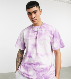 Оversized-футболка выбеленного фиолетового цвета с принтом тай-дай Only & Sons - эксклюзивно для ASOS-Сиреневый