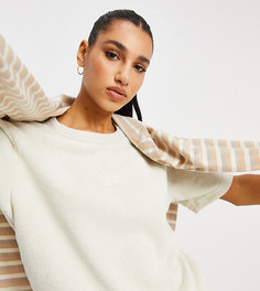 Кремовая махровая футболка от комплекта Reebok Classics Toast – эксклюзивно для ASOS-Бежевый