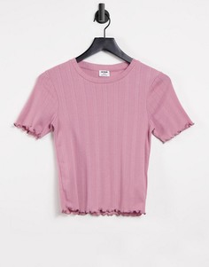 Розовая ажурная футболка Cotton On-Розовый цвет Cotton:On