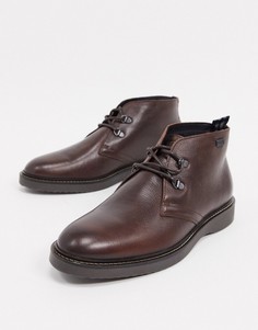 Темно-коричневые кожаные ботинки Barbour International Piston-Коричневый
