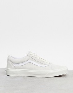 Кремовые замшевые кроссовки Vans Old Skool-Кремовый