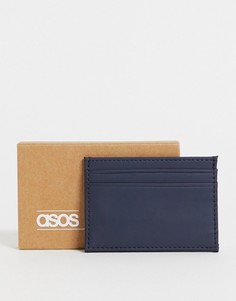 Темно-синяя кредитница из искусственной кожи ASOS DESIGN-Темно-синий