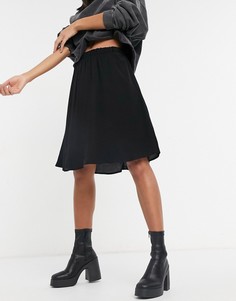 Черная плиссированная мини-юбка Vila-Черный цвет