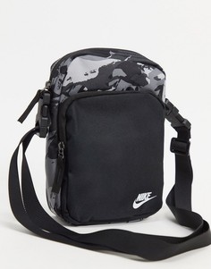 Черная сумка для авиапутешествий с камуфляжным принтом Nike Heritage-Черный цвет