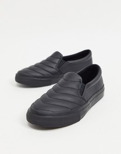 Черные кожаные уплотненные кроссовки ASOS DESIGN Duchy-Черный цвет