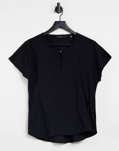 Черный топ с укороченными рукавами Vero Moda-Черный цвет