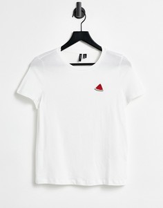 Белая футболка с логотипом-арбузом Vero Moda-Белый