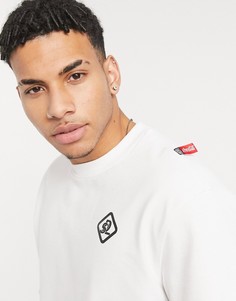 Свитшот с круглым вырезом и надписью "Cola" Diesel cc-s-bay-Белый