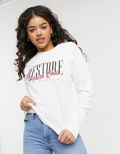 Белый oversized-свитшот с графическим принтом "Restore Wellness" ASOS DESIGN