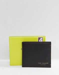 Кожаный складной бумажник коричневого цвета с отделением для монет Ted Baker Harvys-Коричневый цвет