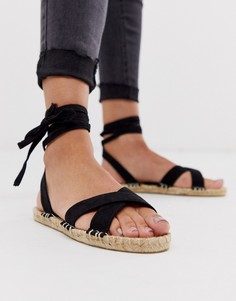 Черные сандалии-эспадрильи ASOS DESIGN - Jala-Черный