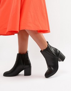 Ботильоны челси на каблуке ASOS DESIGN Reside-Черный