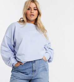 Oversized-свитшот с вышивкой "Berlin" ASOS DESIGN Curve-Синий