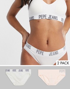 Набор из 2 бесшовных трусов в рубчик Pepe Jeans-Мульти