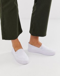 Белые кеды-слипоны ASOS DESIGN - Dexter-Белый