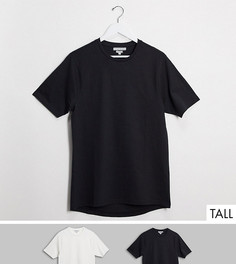 2 обтягивающие футболки с закругленным краем Another Influence Tall-Мульти