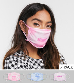 Эксклюзивный набор из 7 масок для лица с регулируемыми ремешками Skinnydip-Мульти