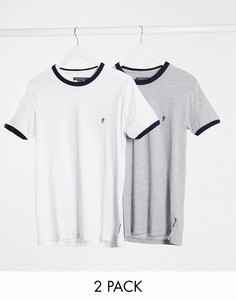 Набор из 2 футболок с контрастной отделкой French Connection-Мульти