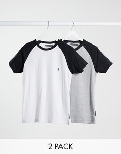 Набор из 2 футболок с рукавами реглан French Connection-Мульти