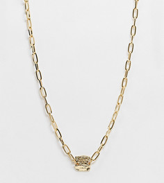 Эксклюзивное золотистое ожерелье-цепочка с кованой подвеской Vero Moda-Золотистый