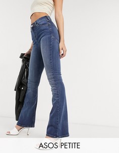 Моделирующие расклешенные джинсы ASOS DESIGN Petite hourglass-Синий