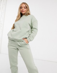 Спортивный костюм в стиле oversize шалфейно-зеленого цвета из свитшота и джоггеров ASOS DESIGN Hourglass-Зеленый