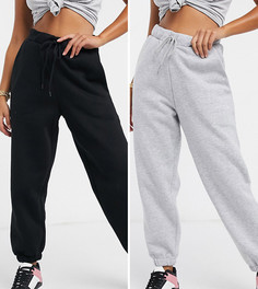 Набор из 2 свободных джоггеров ASOS DESIGN Petite-Серый