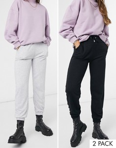 Набор джоггеров в стиле oversized серого и черного цвета Stradivarius-Мульти