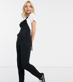 Черный трикотажный комбинезон ASOS DESIGN petite