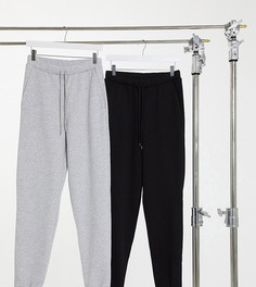 Набор из 2 свободных джоггеров ASOS DESIGN Tall-Серый