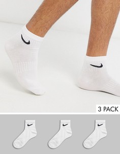 Набор из 3 пар белых носков до щиколотки Nike Training-Белый