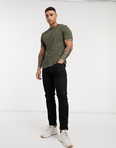 Узкая футболка цвета хаки River Island-Зеленый