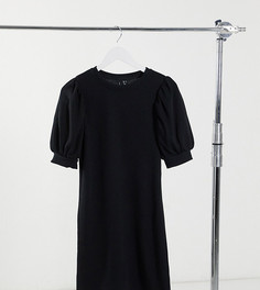 Черное платье-свитошот мини с пышными рукавами Vero Moda Tall-Черный