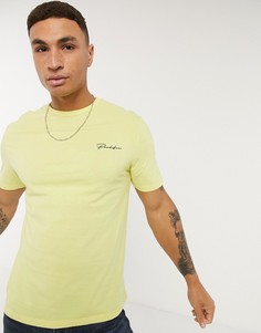 Желтая футболка узкого кроя River Island Prolific-Желтый