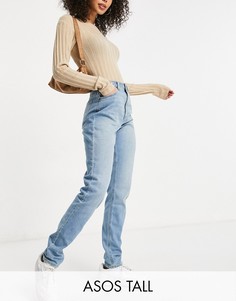 Узкие джинсы в винтажном стиле с завышенной талией ASOS DESIGN Tall hourglass-Синий