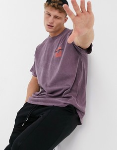 Фиолетовая oversized-футболка с принтом "Los Angeles" New Look-Фиолетовый