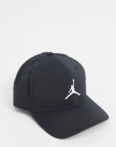 Черная кепка в стиле унисекс с логотипом Jordan-Белый