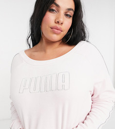 Розовый свитшот с круглым вырезом PUMA Plus Icons 2.0 Fashion-Розовый цвет