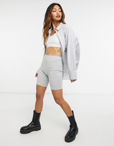 Oversized-рубашка из хлопка свободного кроя в винтажном стиле в голубую клетку ASOS DESIGN-Многоцветный