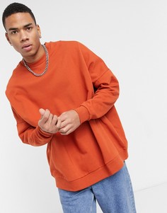 Оранжевый oversized-свитшот ASOS DESIGN-Коричневый цвет