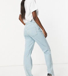 Укороченные расклешенные джинсы из светлого выбеленного эластичного денима с завышенной талией ASOS DESIGN Tall-Голубой