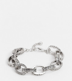 Серебристый браслет c гравировкой в виде надписей Reclaimed Vintage inspired