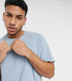 Голубая окрашенная oversized-футболка New Look-Голубой