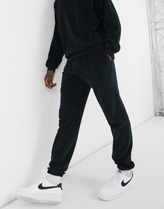 Черные махровые джоггеры River Island-Черный цвет