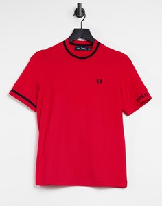 Красная футболка с логотипом Fred Perry-Красный