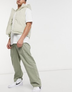 Широкие брюки в стиле милитари ASOS DESIGN-Зеленый цвет