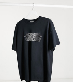 Oversized-футболка с принтом New Girl Order Curve-Черный цвет