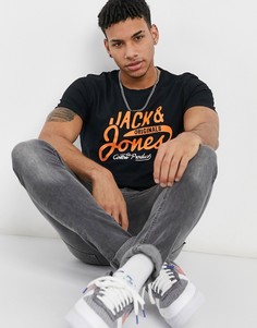 Черная футболка с короткими рукавами Jack & Jones-Черный цвет