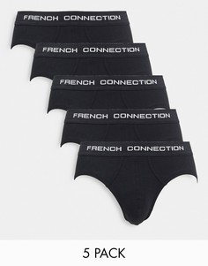 Набор из 5 черных трусов French Connection-Черный цвет